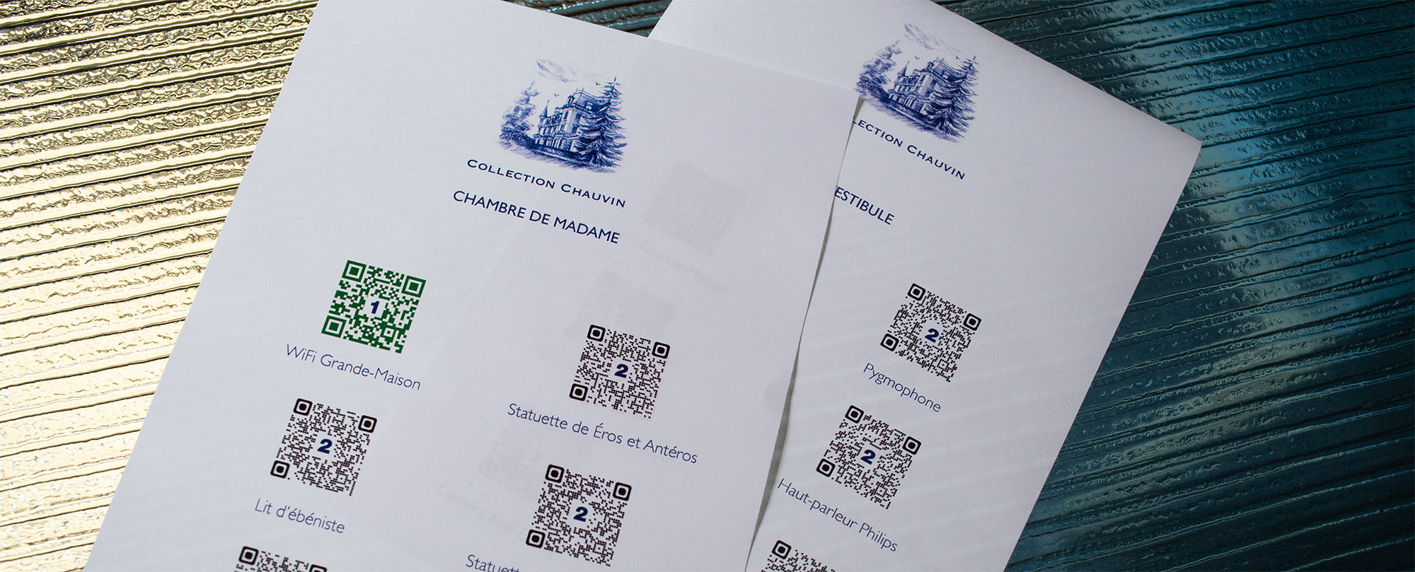 Access cards with QR codes for the Grande‑Maison intranet