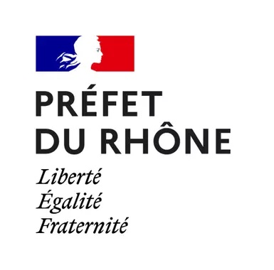 logo de la Préfecture du Rhône,soutient fiancier des restaurations de la Villa Bagatelle